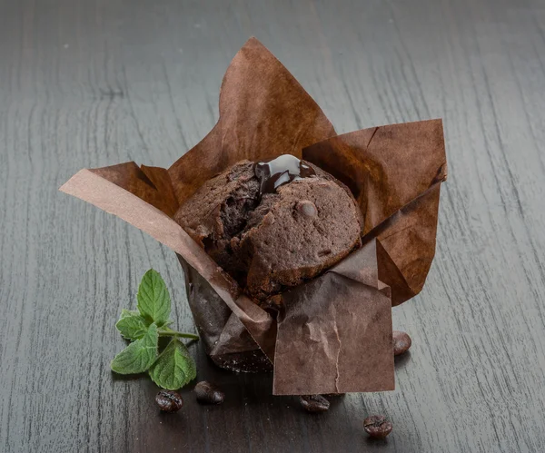 Muffin czekoladowy — Zdjęcie stockowe