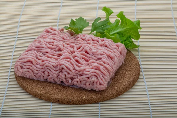 Çiğ kıyılmış domuz eti — Stok fotoğraf