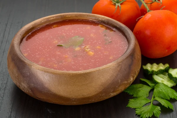 Gaspacho - domates çorbası — Stok fotoğraf