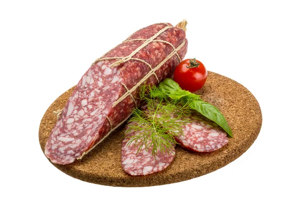 Salami korv — Stockfoto