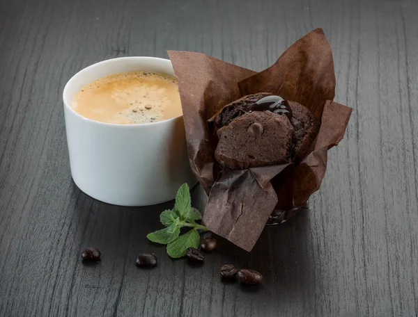 Coffee with muffin — Stock Photo, Image