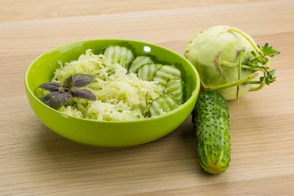 Kohlrabi salad — Stock Photo, Image