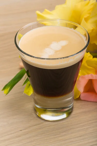 Espresso with flower — Stock Photo, Image