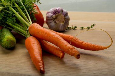 yaprakları ile carrrot