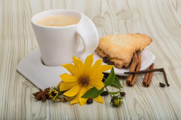 Caffè con pasticceria — Foto Stock