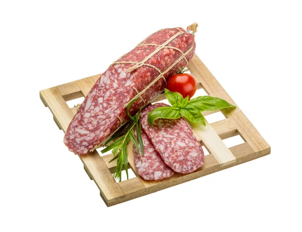 Salami korv — Stockfoto