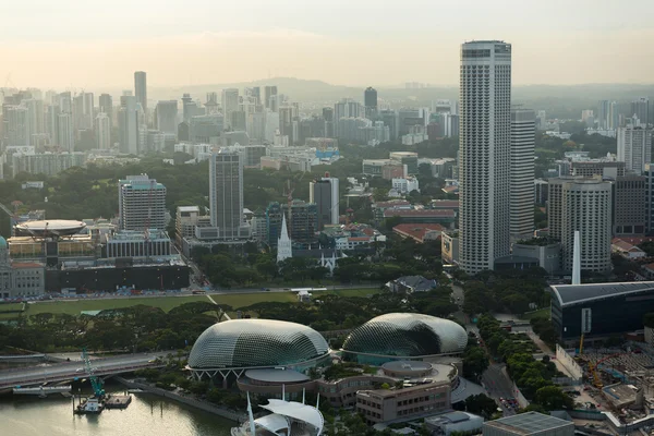 Uitzicht op singapore stad skyline — Stockfoto