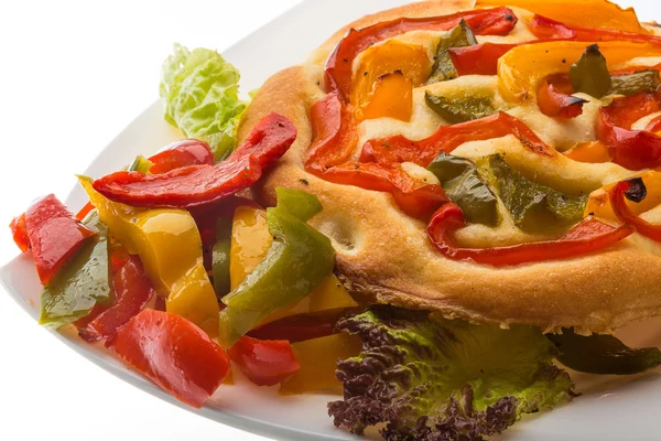 保加利亚尖椒的比萨饼 — 图库照片