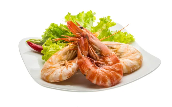 Boiled king prawns — Stock Photo, Image