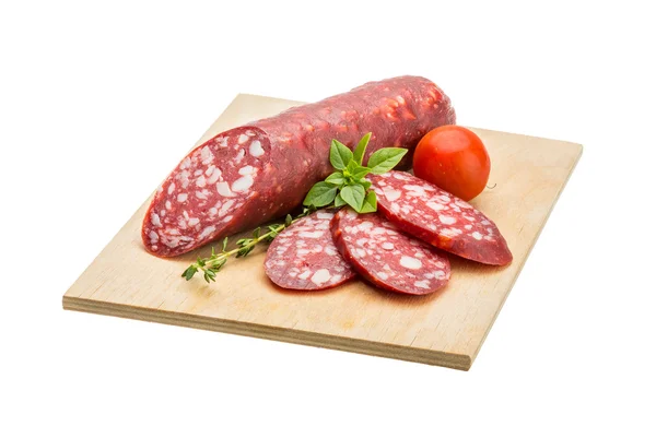 Salami korv — Stockfoto