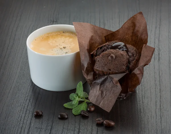 Káva s muffin — Stock fotografie