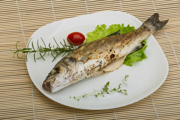Grilled seabass — Stock Photo, Image