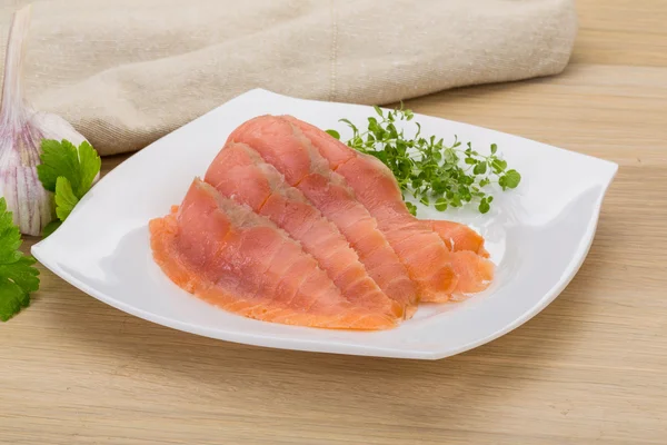 Sliced salmon — Stock Photo, Image