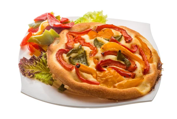 Pizza con pepe bulgaro — Foto Stock