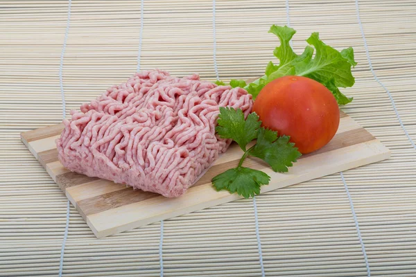 Carne de cerdo picada cruda — Foto de Stock