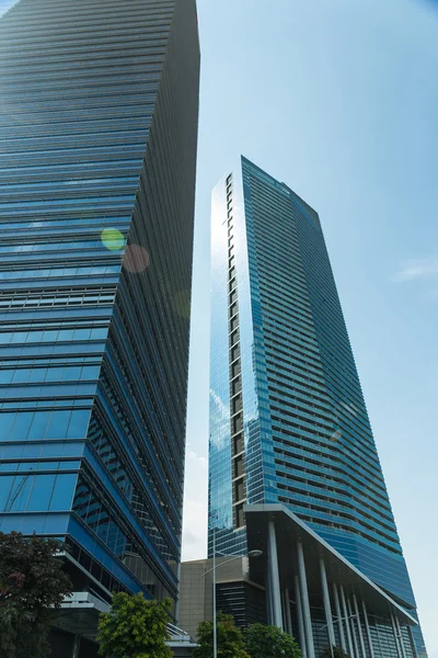 Singapur skyline binalarda — Stok fotoğraf