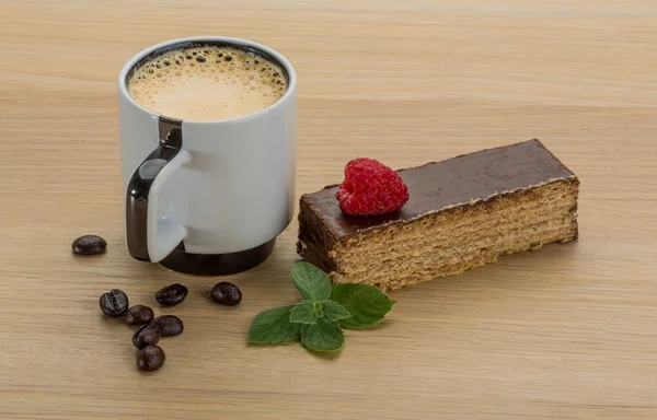 Καφέ με κέικ — Φωτογραφία Αρχείου