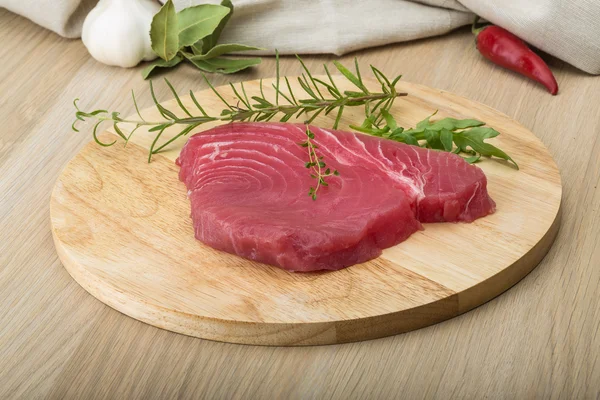 Syrové tuňákový steak — Stock fotografie