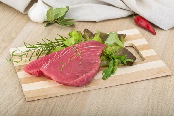 Syrové tuňákový steak — Stock fotografie