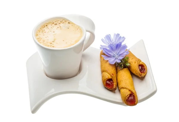 Caffè con pasticceria — Foto Stock