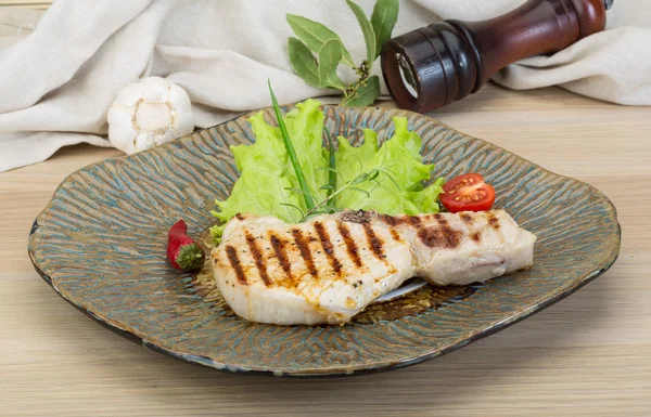 Grilled pork steak — Stock Photo, Image