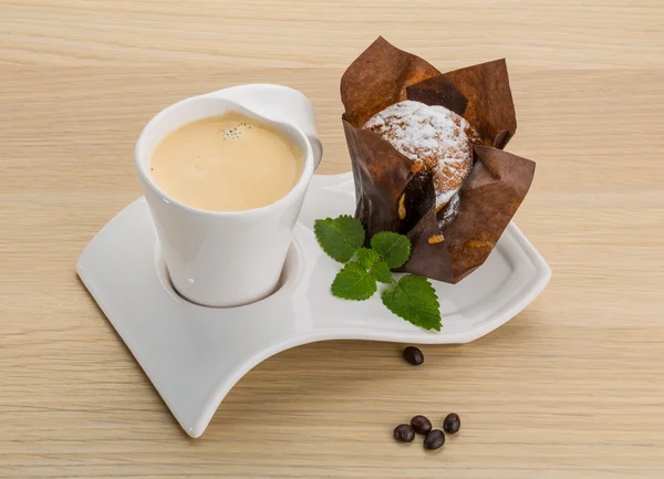 Kawa z muffin — Zdjęcie stockowe