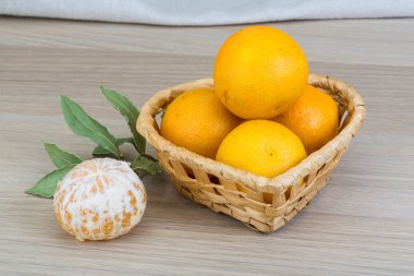 Mandalina kabın içinde