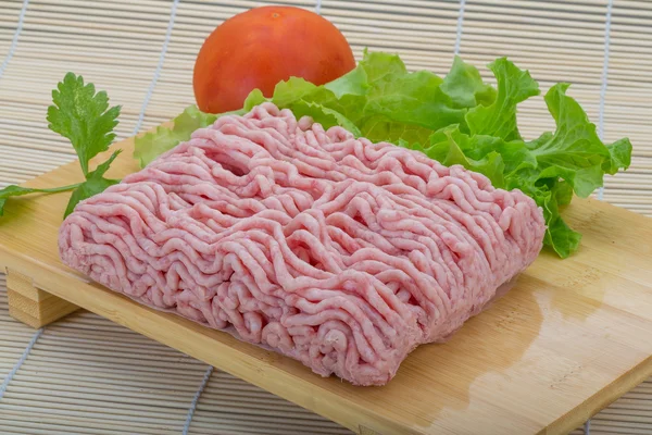 원시 다진된 돼지고기 — 스톡 사진