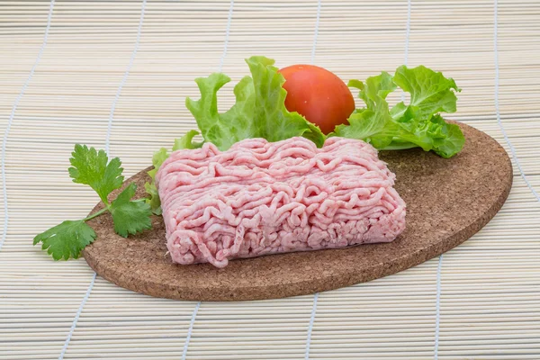 Carne de cerdo picada cruda — Foto de Stock