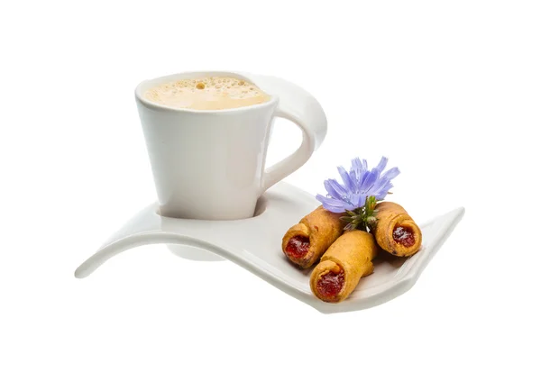 Caffè con pasticceria — Foto Stock