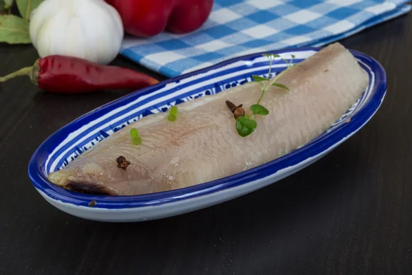 Herring fillet with herbs — Stock Photo, Image