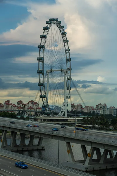 Singapur şehrinin ufuk çizgisi manzarası — Stok fotoğraf