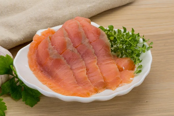 Sliced salmon — Stock Photo, Image