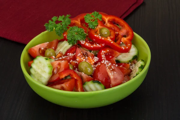 Salada com tomate — Fotografia de Stock