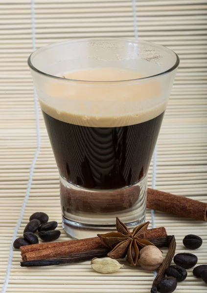 Kaffee Espresso im Glas — Stockfoto