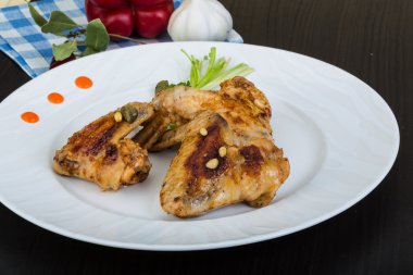 Kızarmış tavuk kanadı.