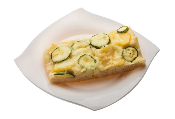 Pizza with zucchini — Stock Photo, Image