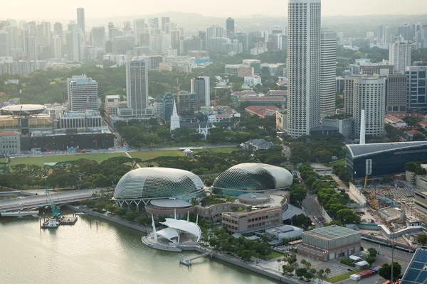 Uitzicht op singapore stad skyline — Stockfoto