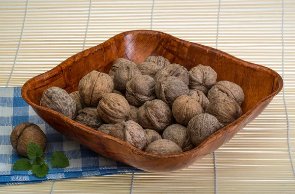 Wallnut in the basket — Stock Photo, Image