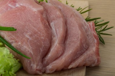 pişmemiş domuz şnitzel