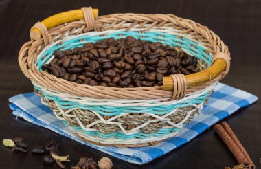 Kavrulmuş kahve çekirdeği.