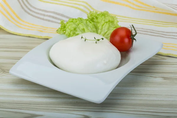 Mozzarella cheese in bowl — Stock Photo, Image