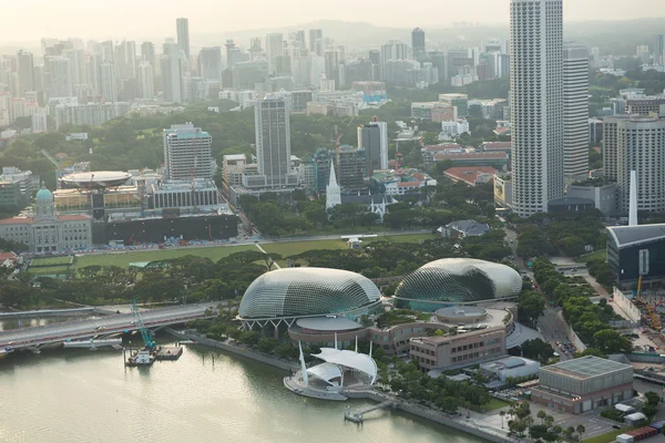 Uitzicht op singapore stad skyline — Stockfoto