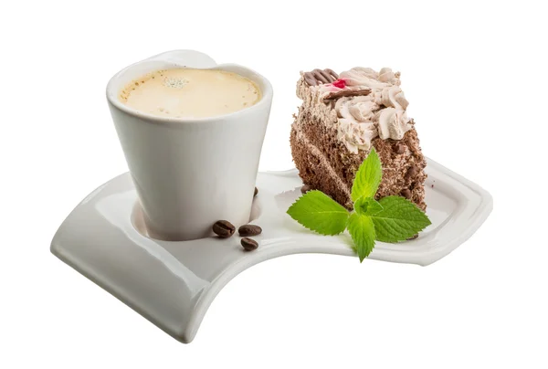 Káva s dortem — Stock fotografie