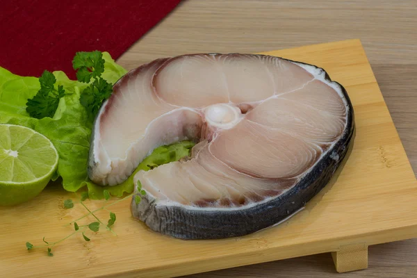 Surowy stek z rekina niebieskiego — Zdjęcie stockowe