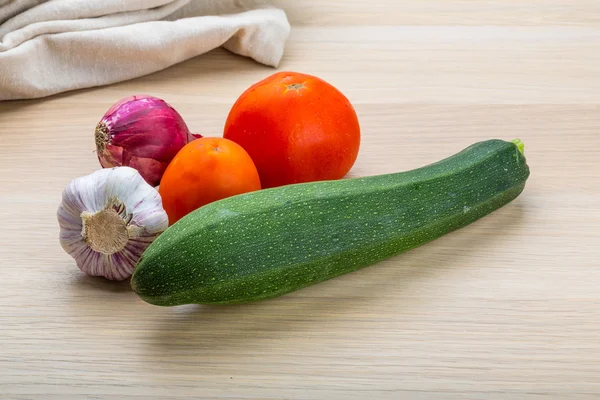 Zucchini with tomato — Stock Photo, Image