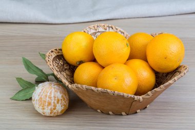 Mandalina kabın içinde