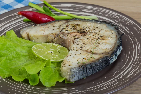 Grilled shark steak — Stock Photo, Image