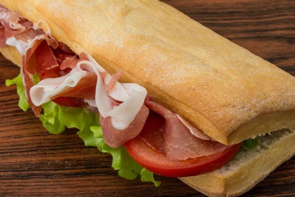 Panino al prosciutto — Foto Stock