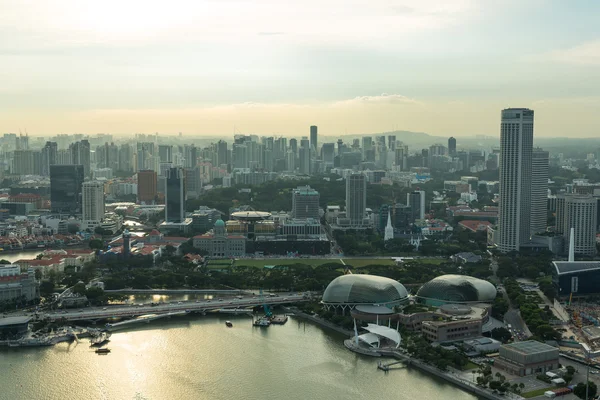 Vista del horizonte de la ciudad de Singapur — Foto de Stock